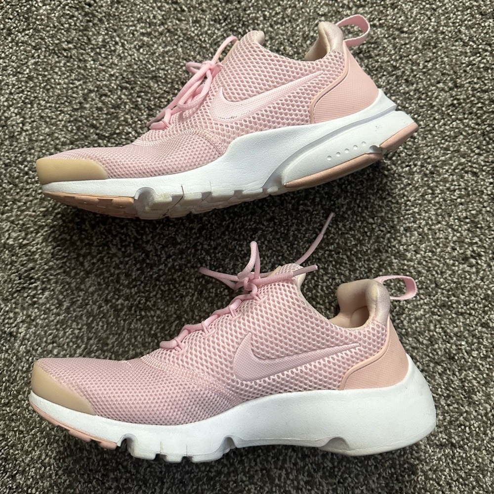Nike Women's Soft Pink and White Sneakers